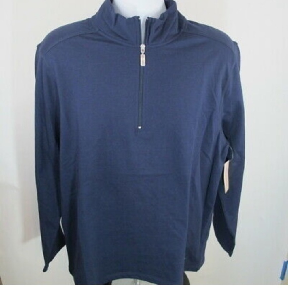 Tommy Bahama Daywear Half Zip Pullover Navy NWT